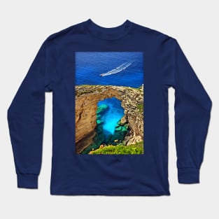 Rocky gate to the Ionian Sea Long Sleeve T-Shirt